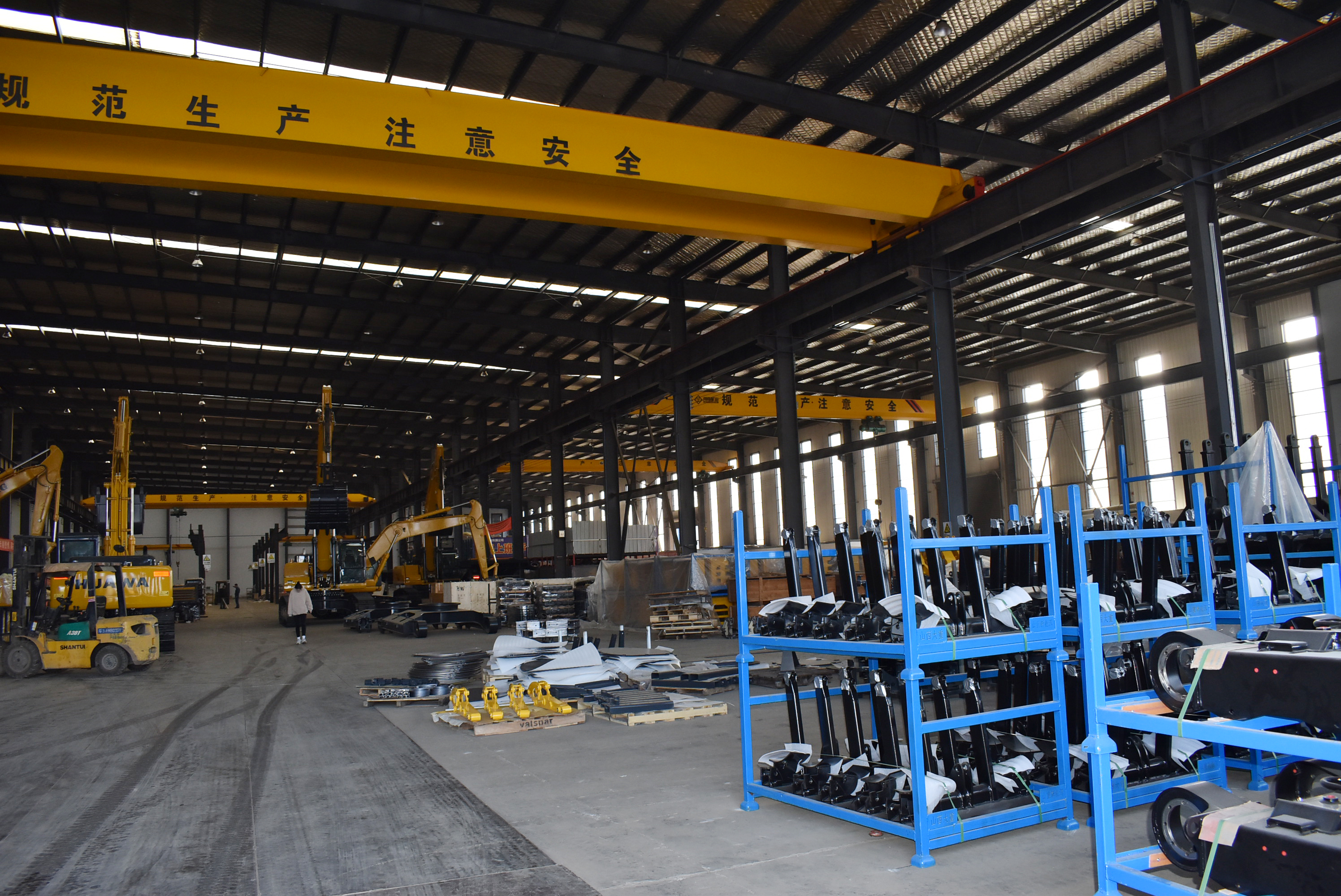SHANBO bulldozer assembly line — heavy machinery production workshop