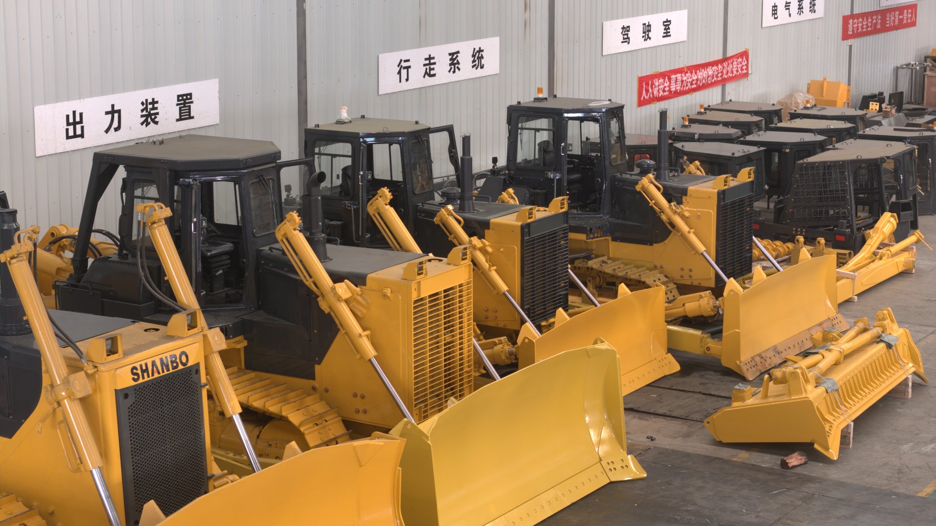 SHANBO operator cabs being assembled on the production line