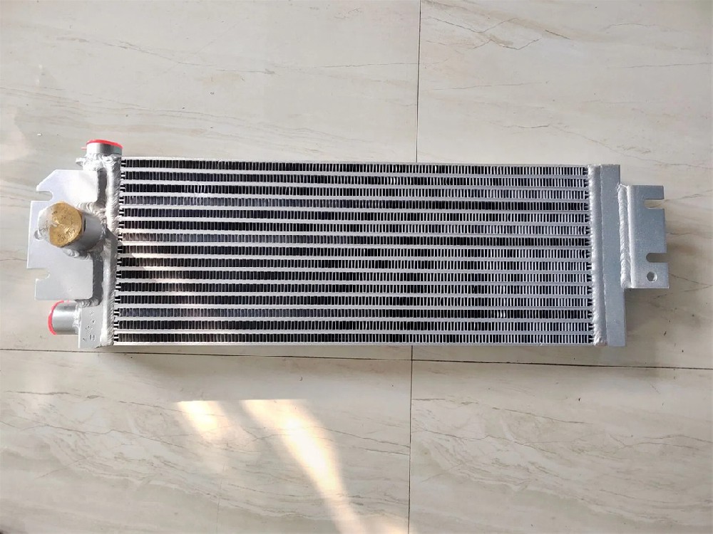 Engine Oil Cooler Core for Caterpillar D5R2 / D6N / D6R / D6T (PN: 601-3543) photographed in SHANBO warehouse